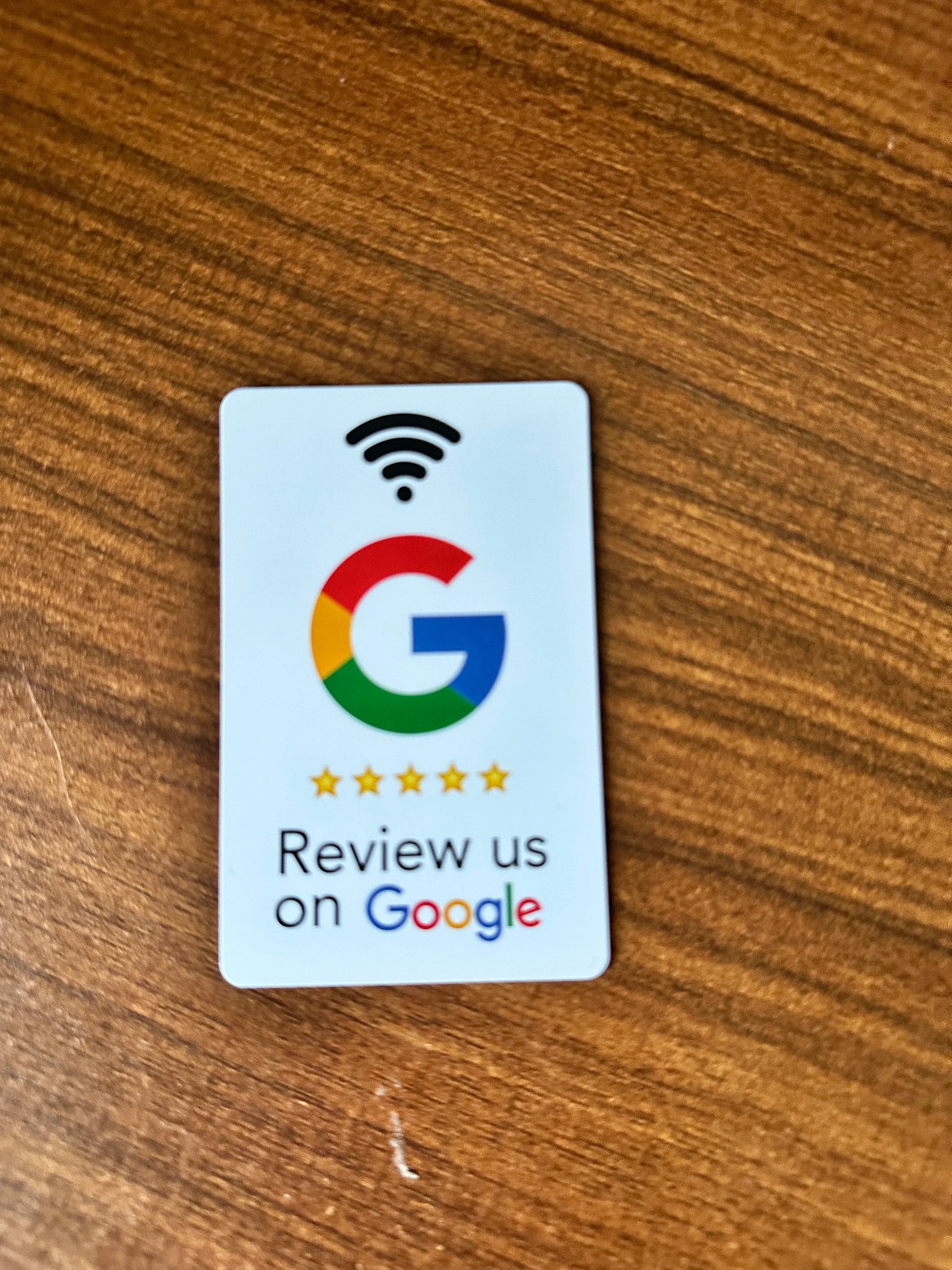 Transform Your Business with NFC 215 Programmable Google Review Acrylic Stickers - Waterproof & Stylish NFC Stand for Customer Feedback