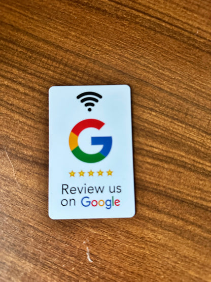 Transform Your Business with NFC 215 Programmable Google Review Acrylic Stickers - Waterproof & Stylish NFC Stand for Customer Feedback