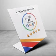 Transform Your Business with NFC 215 Programmable Google Review Acrylic Stickers - Waterproof & Stylish NFC Stand for Customer Feedback
